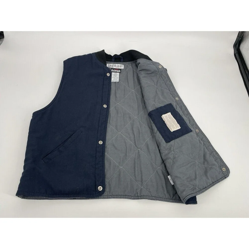 Bulwark FR Flame Resistant Insulated Work Vest Navy Blue Men’s XL Arc Rated